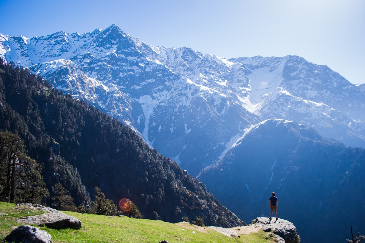 Vista de los Himalayas desde Dharamshala